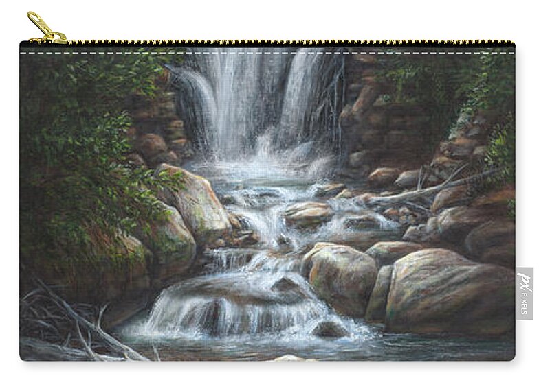 Landscape Zip Pouch featuring the painting Serenity by Kim Lockman