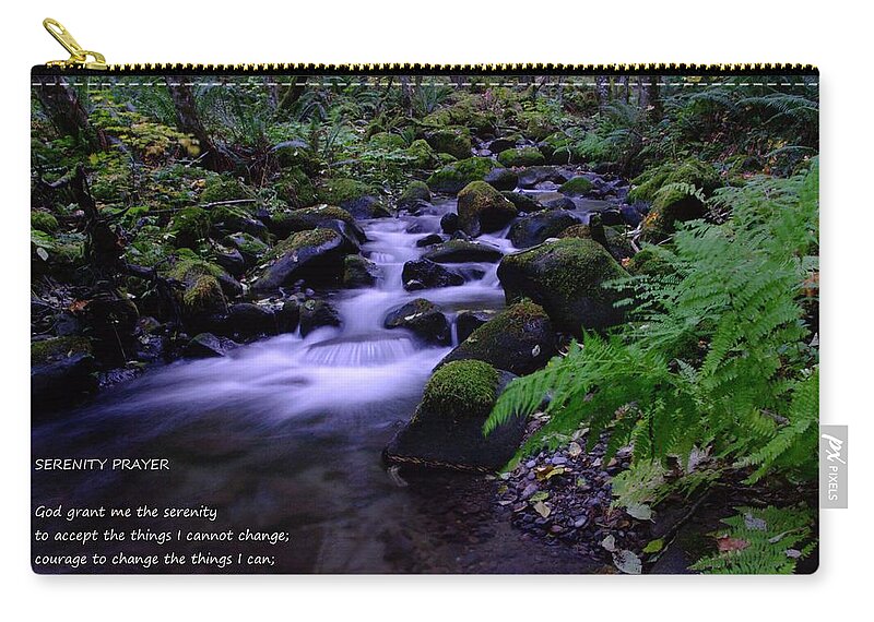 Water Zip Pouch featuring the photograph Serenity Prayer by Jeff Swan