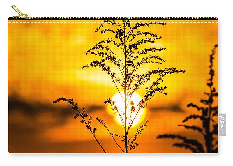 Sunset Zip Pouch featuring the photograph Setting Sun by Parker Cunningham
