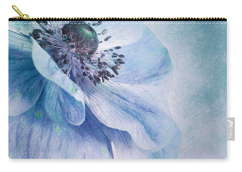 Blue Zip Pouch featuring the photograph Shades Of Blue by Priska Wettstein