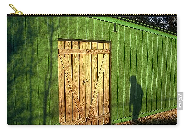 Abstract Zip Pouch featuring the photograph Shadow Man by Rodney Lee Williams