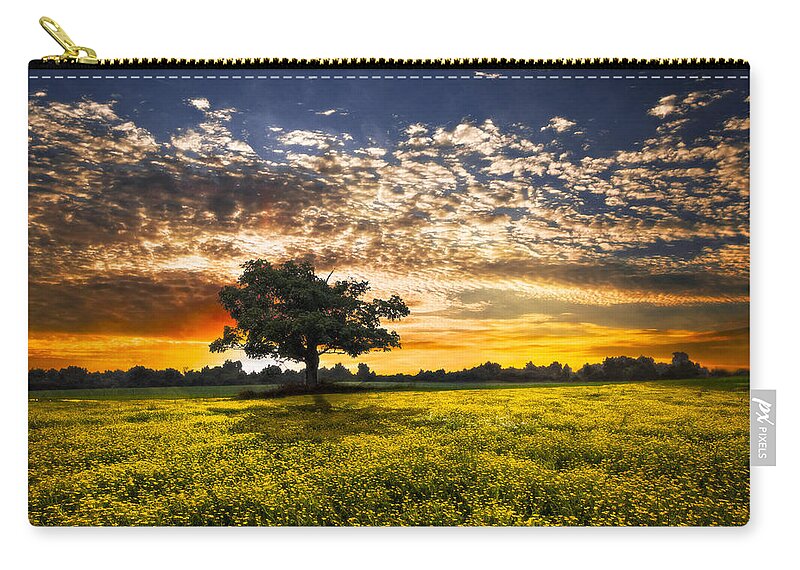 Barns Carry-all Pouch featuring the photograph Shadows At Sunset by Debra and Dave Vanderlaan