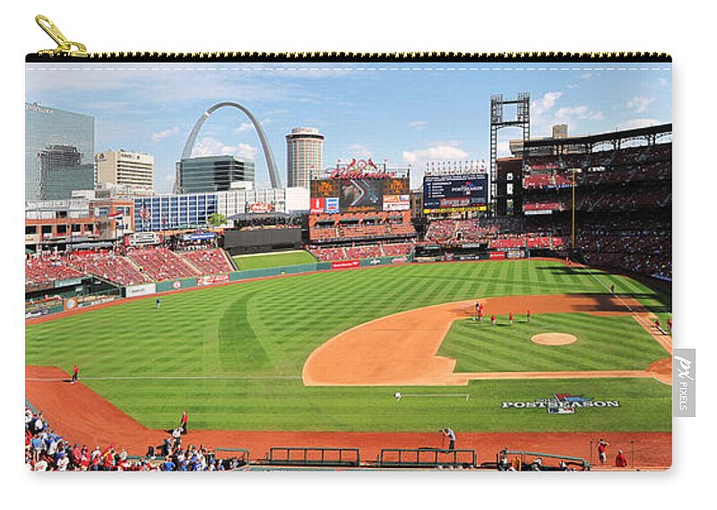 Busch Zip Pouch featuring the photograph Shadows Fall on Post-Season Busch by C H Apperson