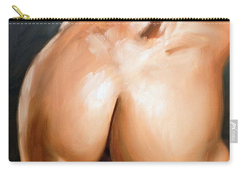 Erotic Zip Pouch featuring the painting Shake your moneymaker by John Silver