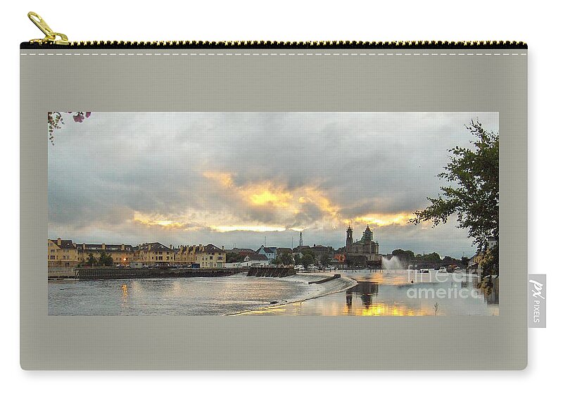 Landscape Zip Pouch featuring the photograph Shannon River 2 by Brenda Brown