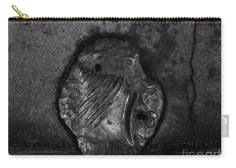 Black And White Photography Zip Pouch featuring the photograph Shell 2 by Fei A