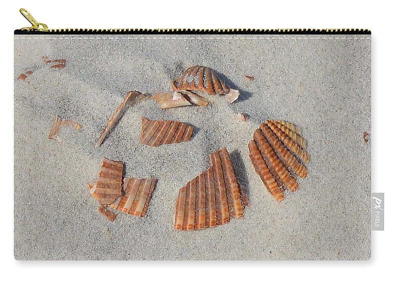 Shell Zip Pouch featuring the photograph Shell Jigsaw by Meandering Photography