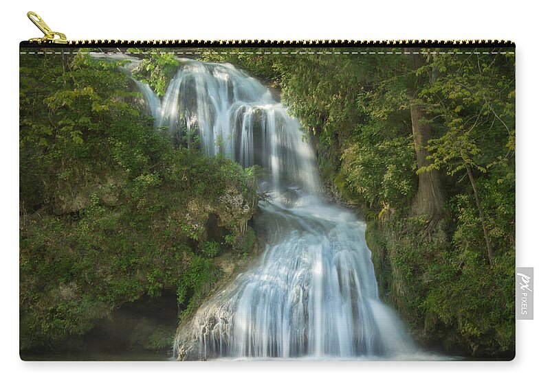 Jemmy Archer Zip Pouch featuring the photograph Shenandoah Waterfall by Jemmy Archer