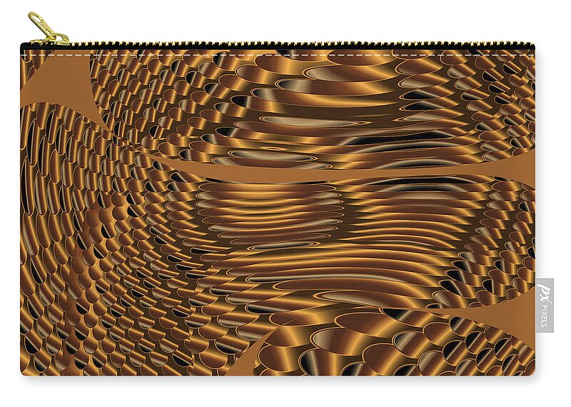 Abstract Zip Pouch featuring the digital art Shifting Shoals by Judi Suni Hall