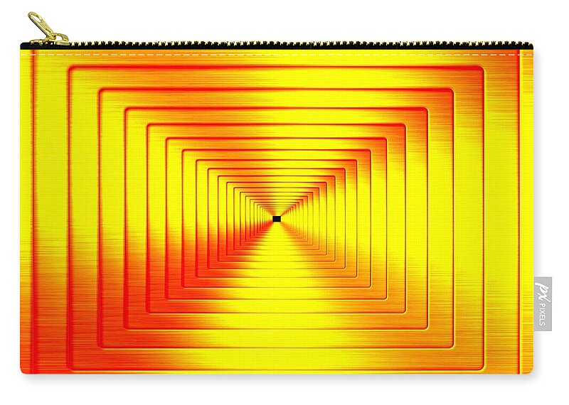 Shimmering Steel 4 Zip Pouch featuring the digital art Shimmering Steel 4 by Will Borden