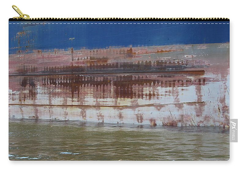 Ship Zip Pouch featuring the photograph Ship Rust 4 by Anita Burgermeister