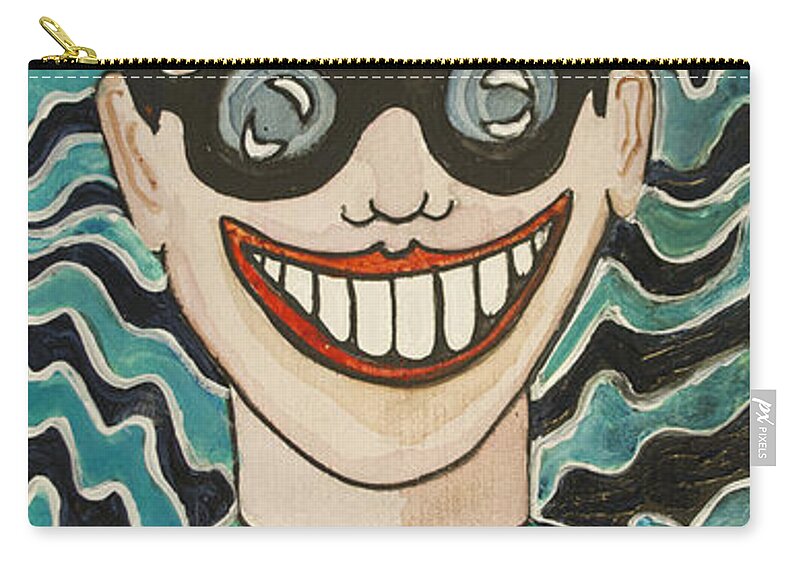 Shockwave-tillie Carry-all Pouch featuring the painting Shockwave Tillie by Patricia Arroyo