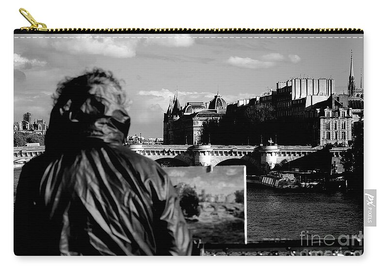 Artist Zip Pouch featuring the photograph Shoot the Artist by Donato Iannuzzi