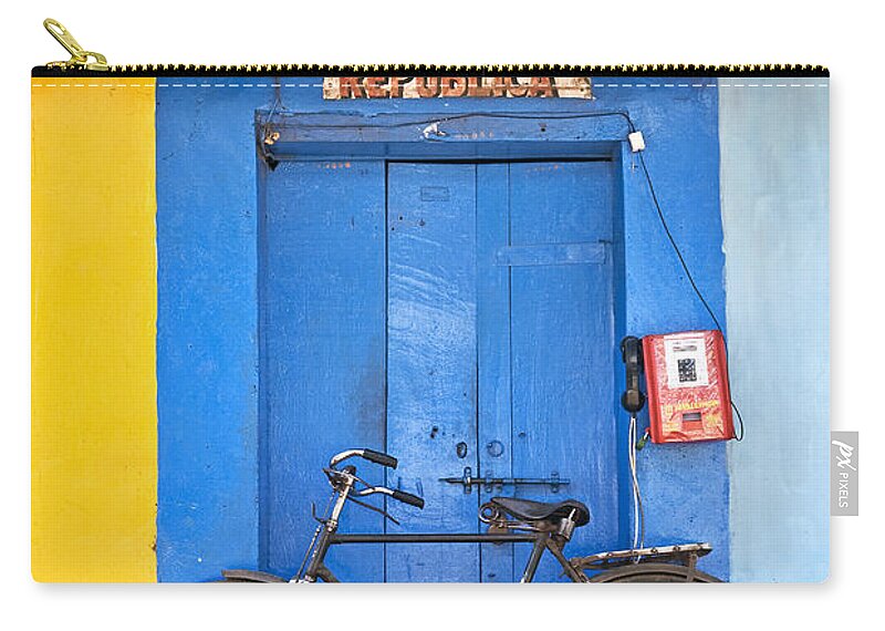 Goa Zip Pouch featuring the photograph Shop On Street In Goa India by JM Travel Photography