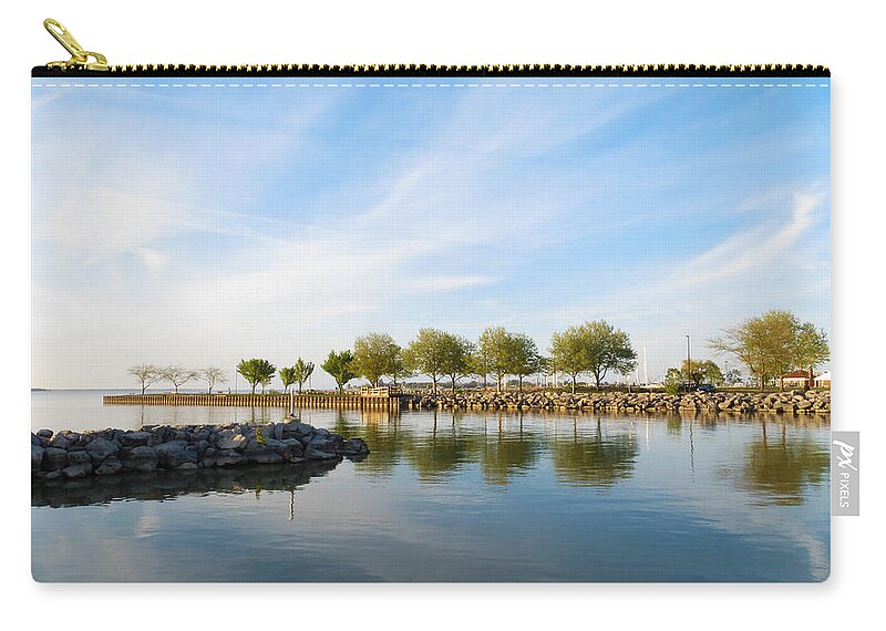 Shoreline Zip Pouch featuring the photograph Shoreline Park by Shawna Rowe