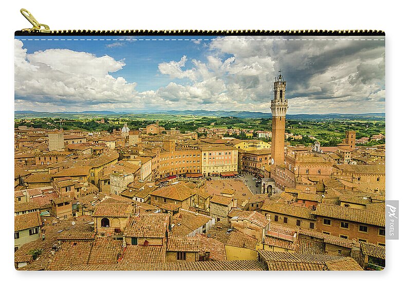 Tranquility Zip Pouch featuring the photograph Siena by Marius Roman
