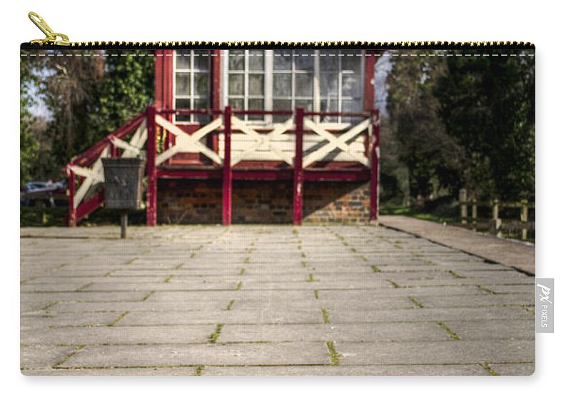 Railroad Carry-all Pouch featuring the photograph Signal Box by Spikey Mouse Photography