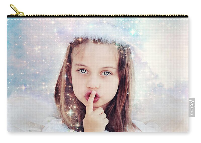 Angel Zip Pouch featuring the photograph Silent Angel by Stephanie Frey