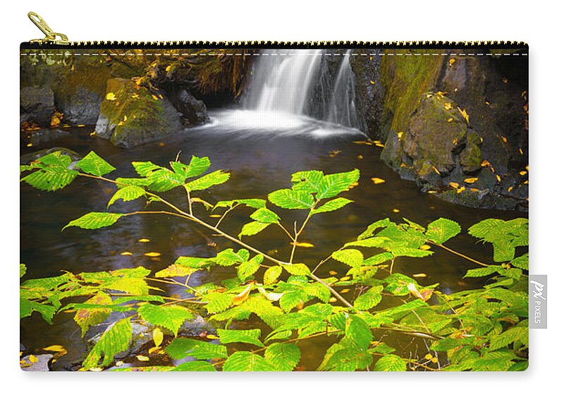 Leaves Zip Pouch featuring the photograph Silent Brook by Mark Rogers