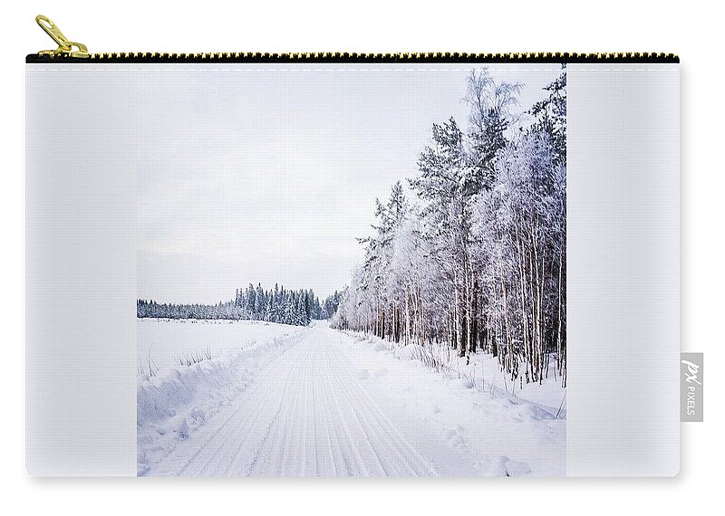 Beauty Zip Pouch featuring the photograph Silver Scene by Aleck Cartwright