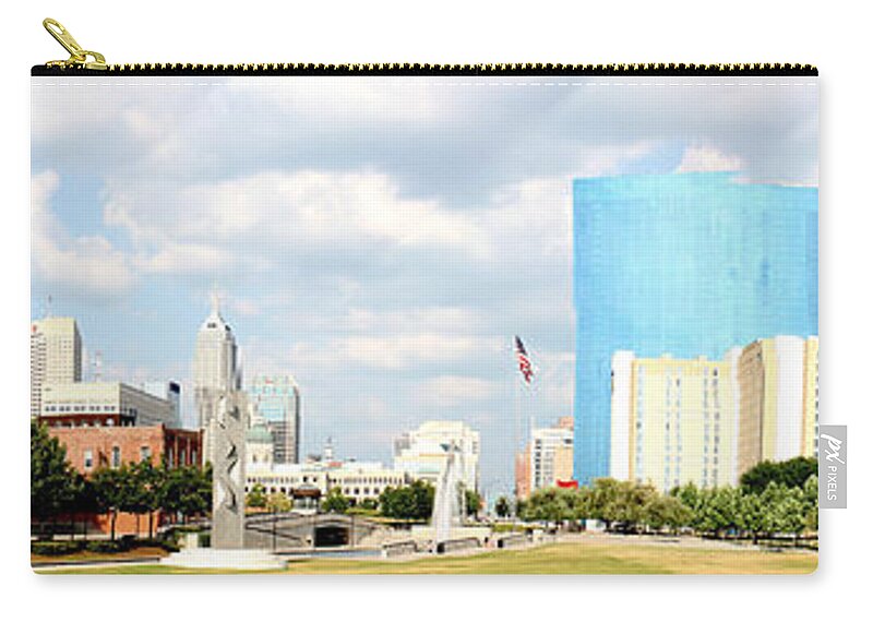 Panoramic Zip Pouch featuring the photograph Simply Indy by Andrea Platt