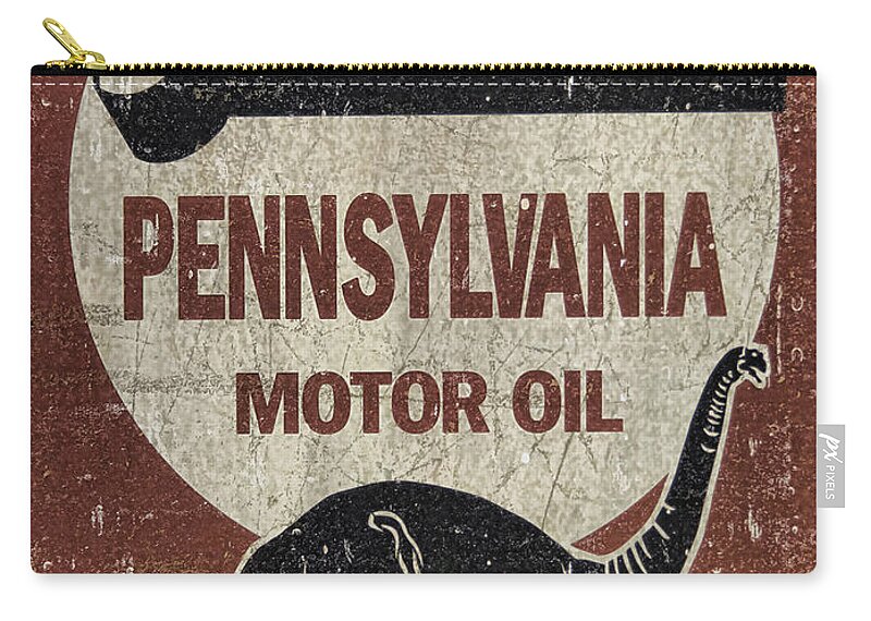 Sinclair Motor Oil Can Zip Pouch featuring the photograph Sinclair Motor Oil Can by Wes and Dotty Weber