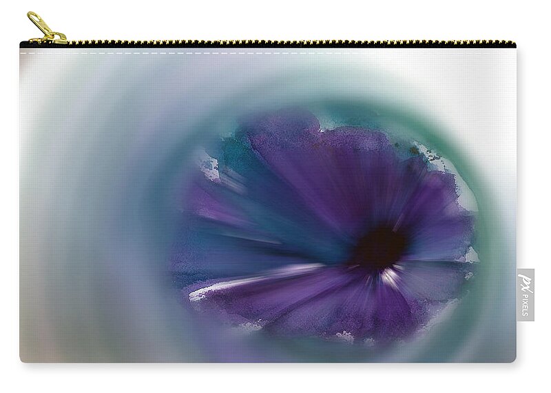 Flower Carry-all Pouch featuring the mixed media Sinking Into Beauty by Frank Bright