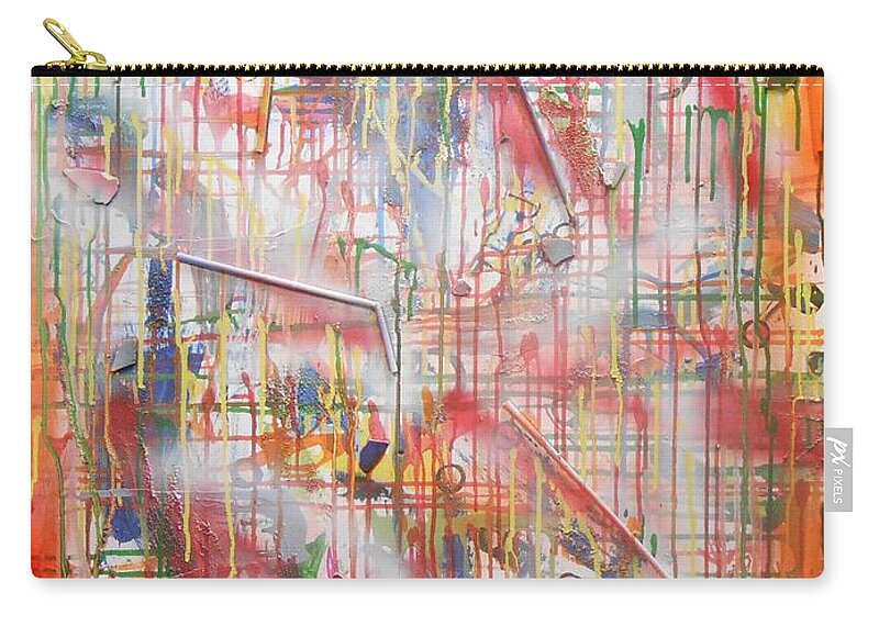 Abstract Zip Pouch featuring the painting Sip It by GH FiLben