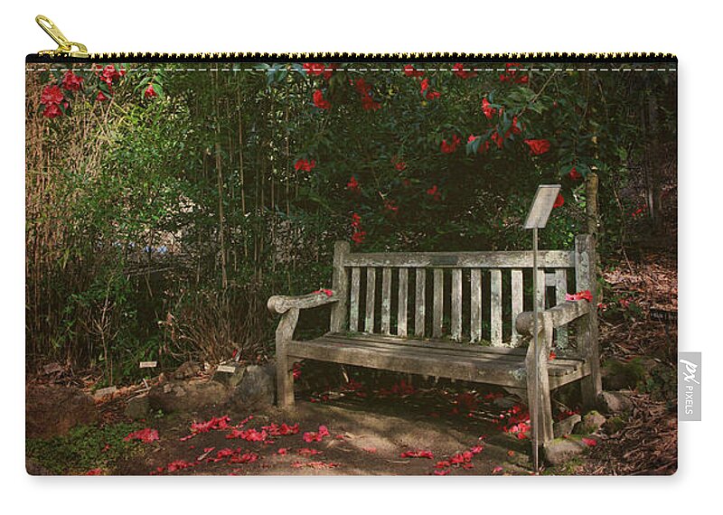 Uc Berkeley Botanical Garden Zip Pouch featuring the photograph Sit With Me Here by Laurie Search