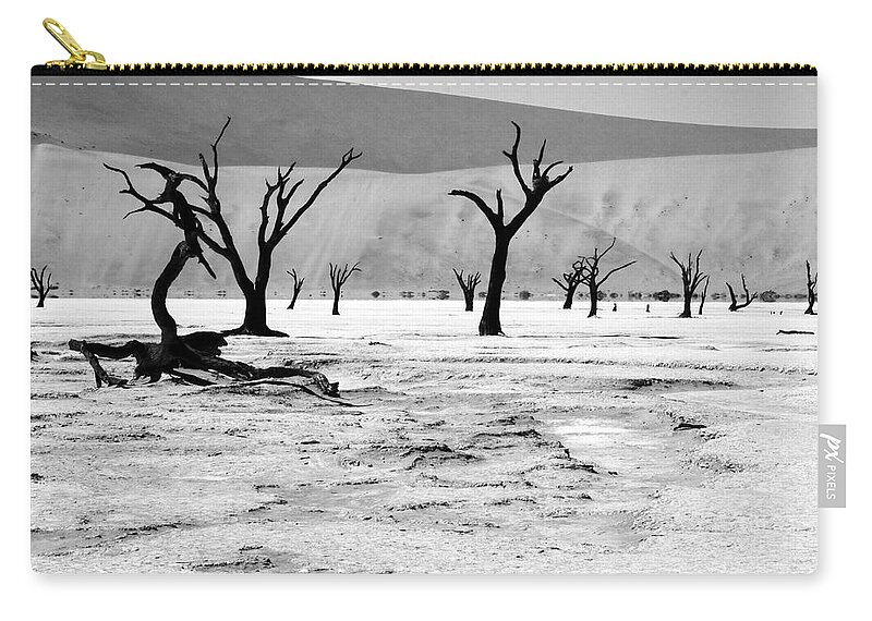 Africa Zip Pouch featuring the photograph Skeleton Forest by Aidan Moran