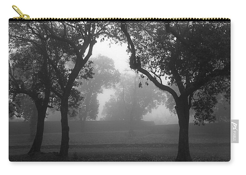 Fog Zip Pouch featuring the photograph SKC 0063 Atmospheric Bliss by Sunil Kapadia