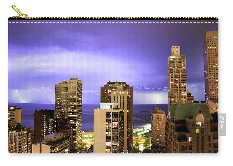 Tranquility Zip Pouch featuring the photograph Sksmedia-goldcoastlightning2013 by Steven K Sembach Jr./www.sksmedia.com