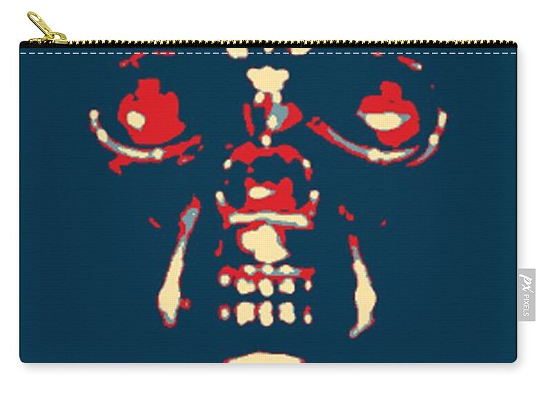 Skull Zip Pouch featuring the photograph SKULL in HOPE by Rob Hans