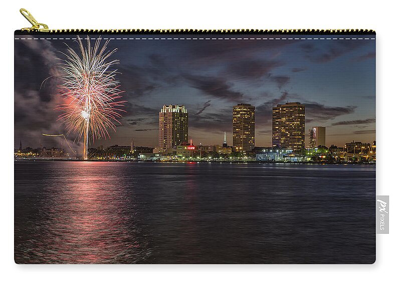 Philadelphia Carry-all Pouch featuring the photograph Sky fire by Rob Dietrich