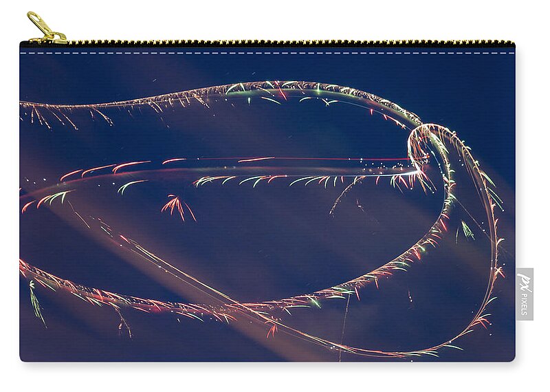 Bill Pevlor Zip Pouch featuring the photograph Sky Light Trails by Bill Pevlor