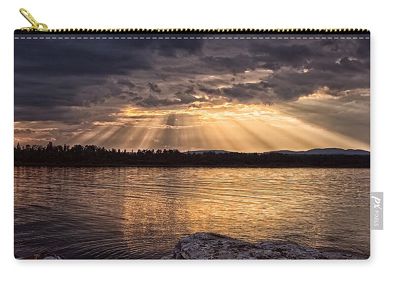 Bay Carry-all Pouch featuring the photograph Sky lights by Jakub Sisak