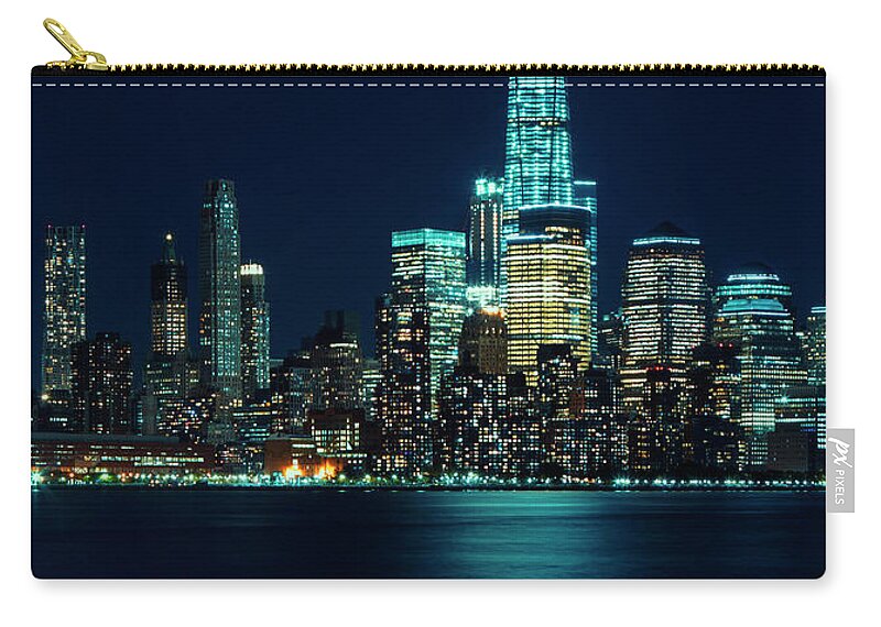 Panoramic Zip Pouch featuring the photograph Skyline Of New York City by Roland Shainidze Photogaphy