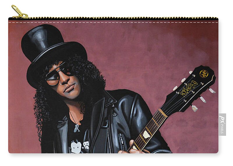 Slash Zip Pouch featuring the painting Slash by Paul Meijering