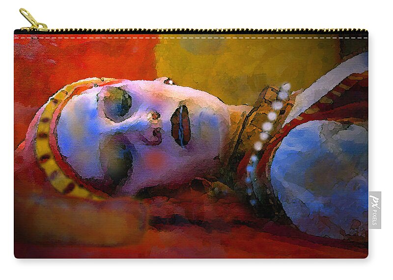 Sleeping Beauty Zip Pouch featuring the painting Sleeping Beauty in waiting by David Lee Thompson
