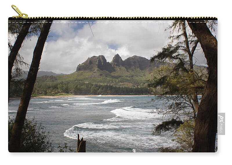 Kauai Zip Pouch featuring the photograph Sleeping Giant by Suzanne Luft