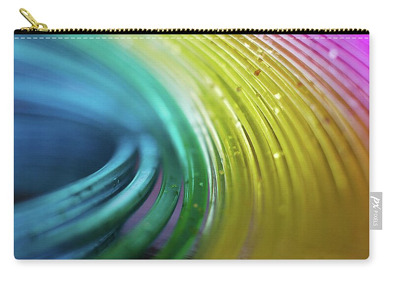 Toy Zip Pouch featuring the photograph Slinky Toy Up Close by My Inner Child Photography