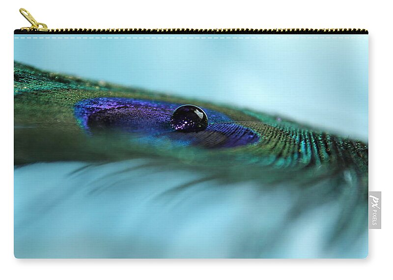 Peacock Feather Zip Pouch featuring the photograph Slipping Away by Krissy Katsimbras