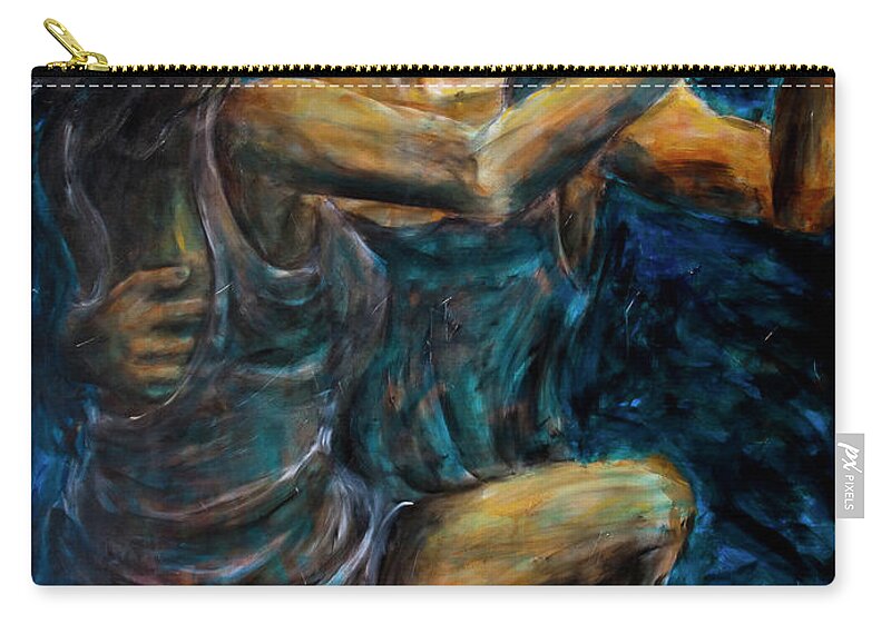 Slow Dancing Zip Pouch featuring the painting Slow Dancing II by Nik Helbig