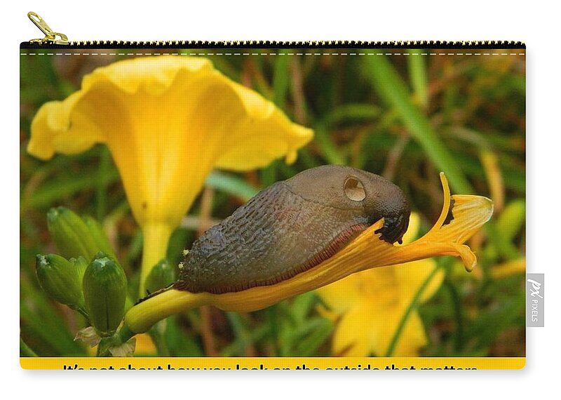 Slugs Carry-all Pouch featuring the photograph Slug Inspiration by Gallery Of Hope 