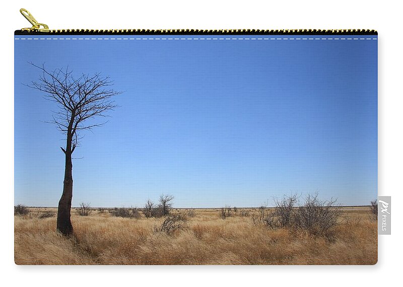 Scenics Zip Pouch featuring the photograph Small Baobab by Elne Burgers
