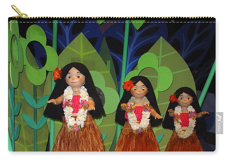 Disney World Zip Pouch featuring the photograph Small World's Finest Dancers by David Nicholls
