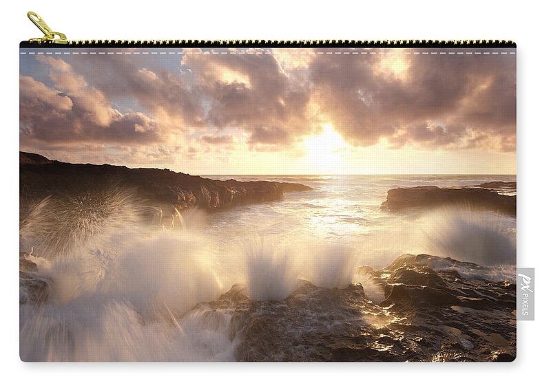 Oregon Carry-all Pouch featuring the photograph Smashing Sunset by Andrew Kumler