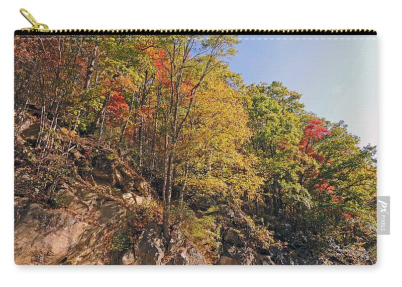 Photograph Zip Pouch featuring the photograph Smoky Mountain Autumn by Marian Bell