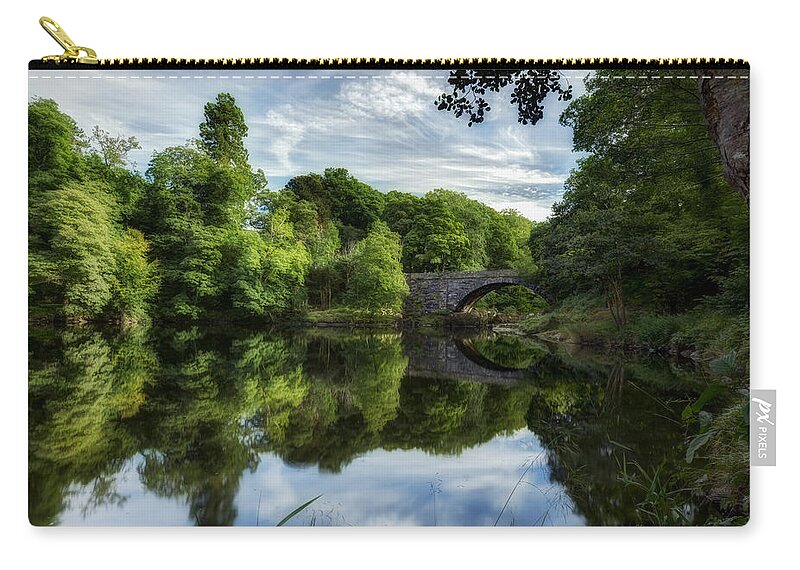 Summer Zip Pouch featuring the photograph Snowdonia Summer on the river by B Cash