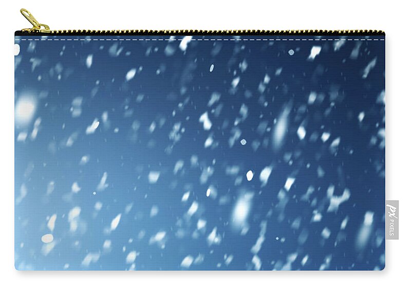 Snow Zip Pouch featuring the photograph Snowing by Loops7